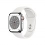 Apple Watch | Series 8 (GPS + Cellular) | Smart watch | Stainless steel | 41 mm | Silver | White | Apple Pay | 4G | Water-resist - 3